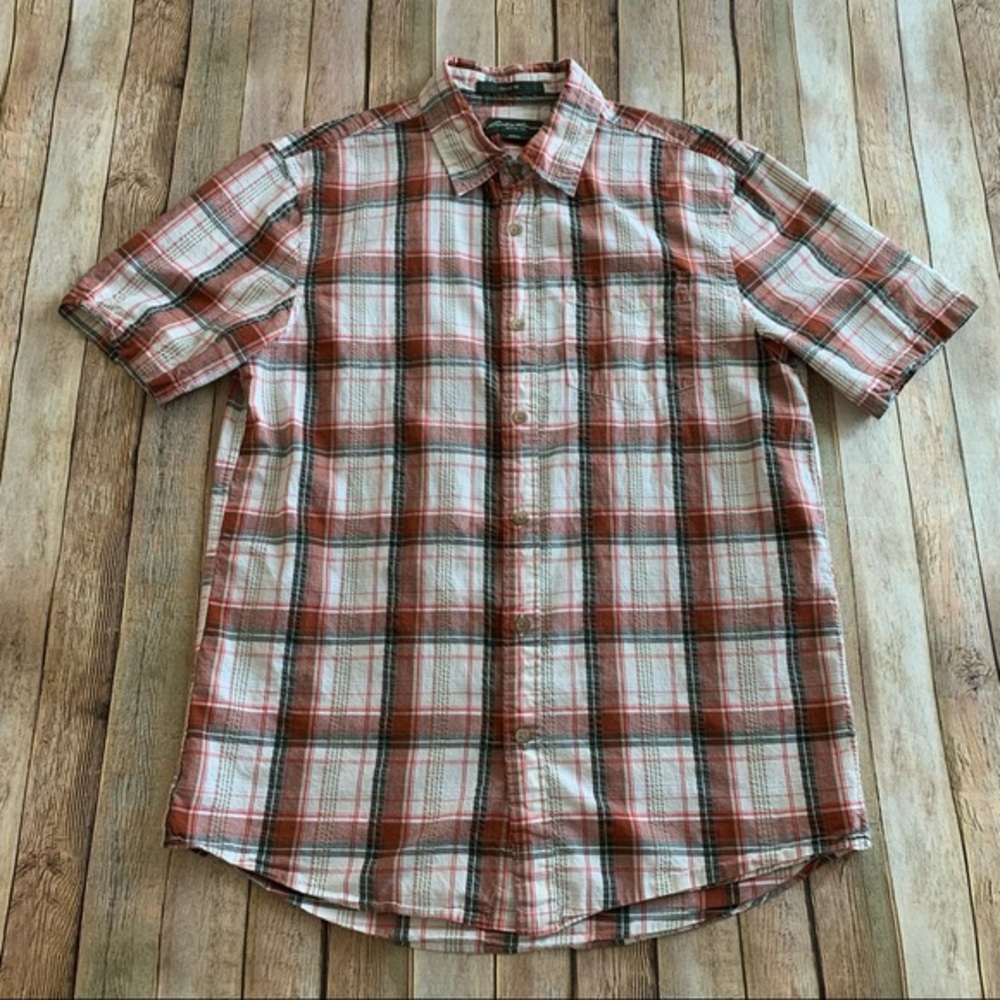 Eddie Bauer men’s plaid button down shirt